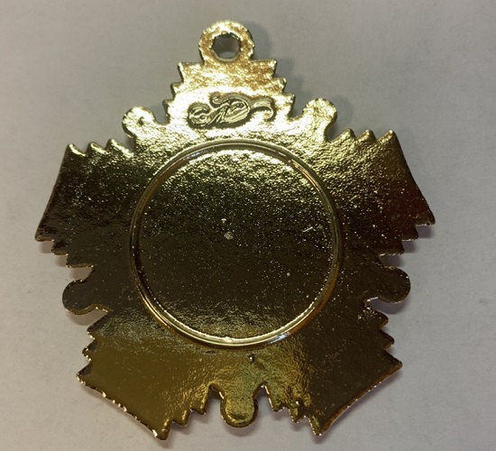 Золотая медаль-орден из латунного сплава 50 мм с гравировкой
